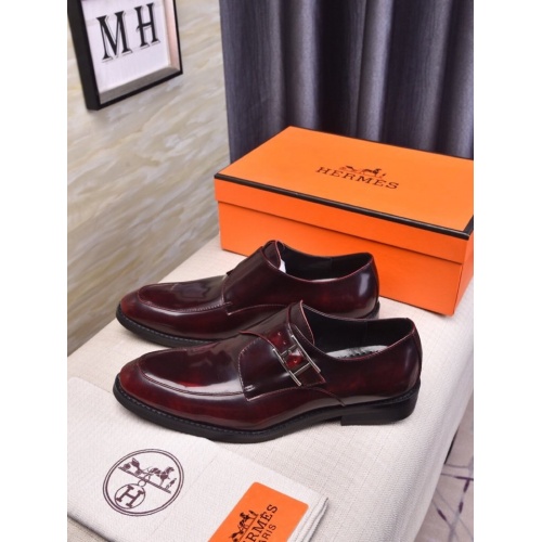 Hermes Leather Shoes For Men #555901 $83.00 USD, Wholesale Replica Hermes Leather Shoes
