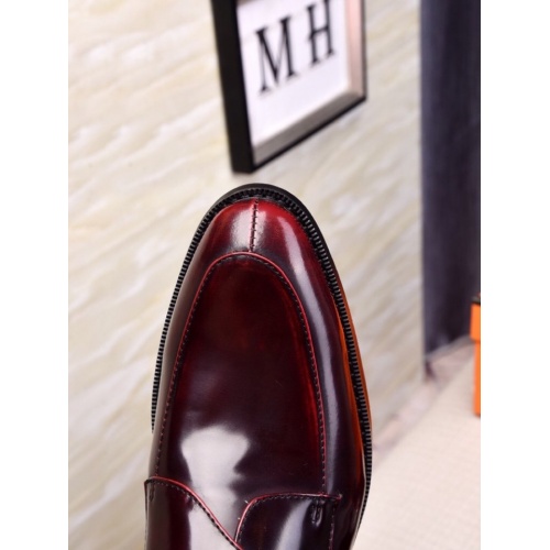 Replica Hermes Leather Shoes For Men #555901 $83.00 USD for Wholesale