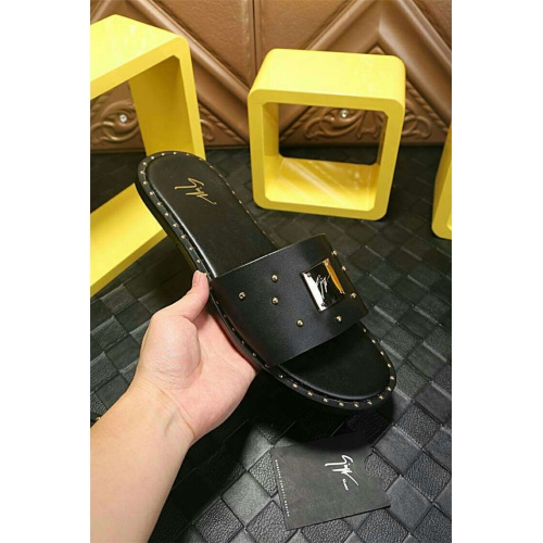 Replica Giuseppe Zanotti GZ Slippers For Men #556540 $53.00 USD for Wholesale