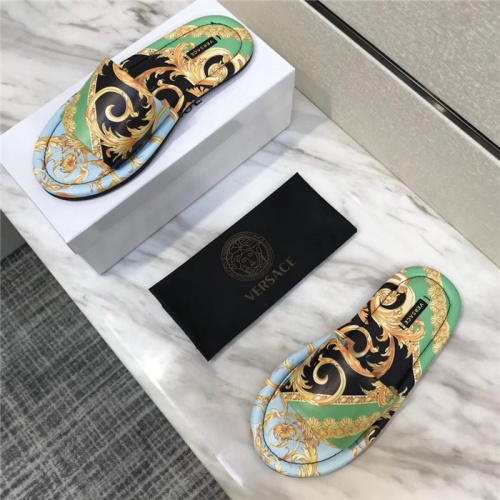 Replica Versace Slippers For Men #556591 $53.00 USD for Wholesale
