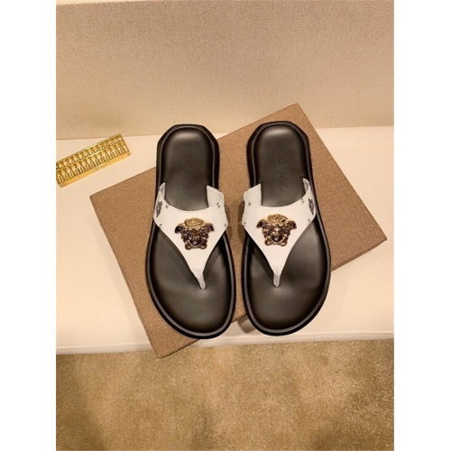 Replica Versace Slippers For Men #559347 $45.00 USD for Wholesale