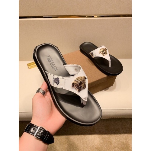 Replica Versace Slippers For Men #559348 $45.00 USD for Wholesale