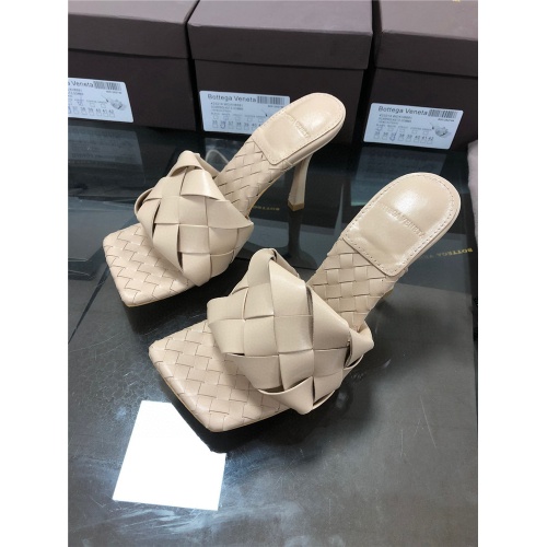 Bottega Veneta BV High-Heeled Sandal For Women #560065 $81.00 USD, Wholesale Replica Bottega Veneta BV Slippers