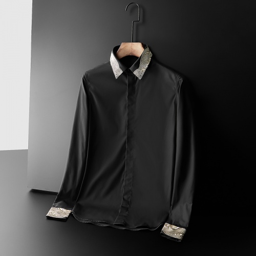 Armani Shirts Long Sleeved For Men #561390 $86.00 USD, Wholesale Replica Armani Shirts