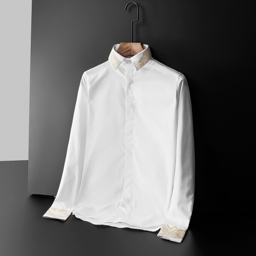 Armani Shirts Long Sleeved For Men #561391 $86.00 USD, Wholesale Replica Armani Shirts