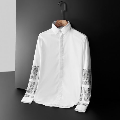 Armani Shirts Long Sleeved For Men #561392 $86.00 USD, Wholesale Replica Armani Shirts