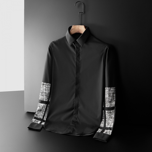 Armani Shirts Long Sleeved For Men #561393 $86.00 USD, Wholesale Replica Armani Shirts