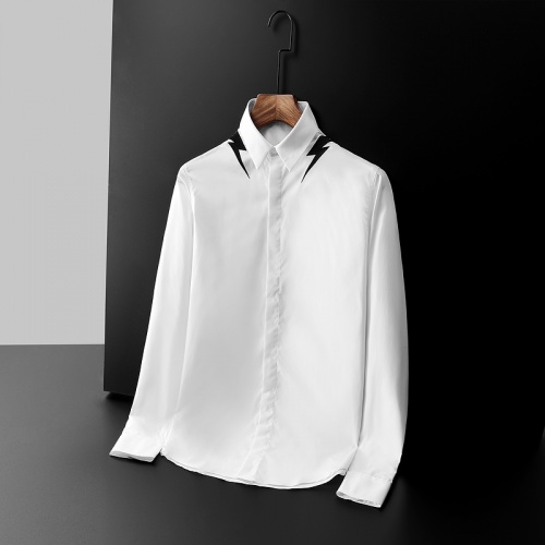 Armani Shirts Long Sleeved For Men #561395 $86.00 USD, Wholesale Replica Armani Shirts