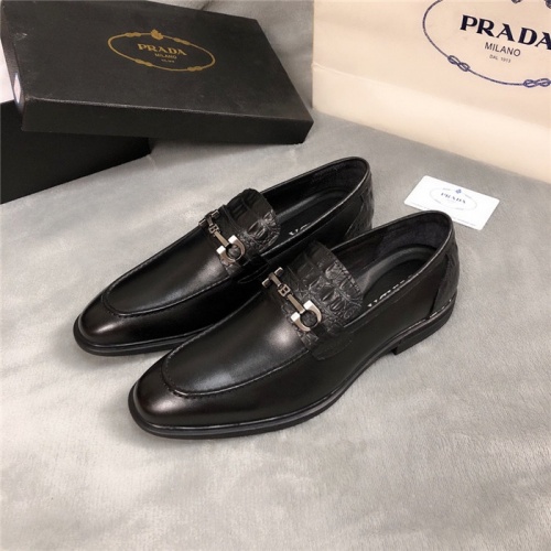 Prada Leather Shoes For Men #561764 $83.00 USD, Wholesale Replica Prada Leather Shoes