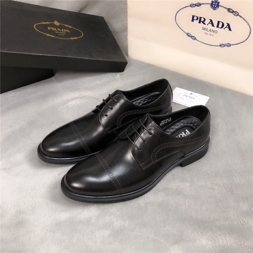 Prada Leather Shoes For Men #561765 $83.00 USD, Wholesale Replica Prada Leather Shoes