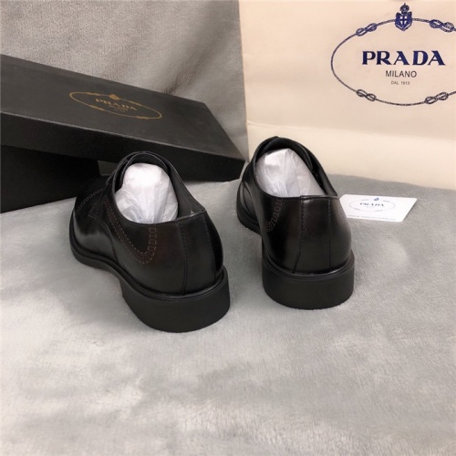 Replica Prada Leather Shoes For Men #561765 $83.00 USD for Wholesale