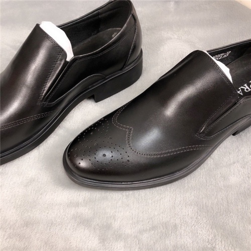 Replica Prada Leather Shoes For Men #561766 $83.00 USD for Wholesale