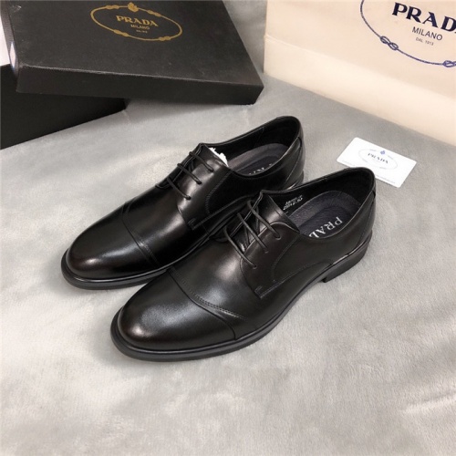 Prada Leather Shoes For Men #561767 $83.00 USD, Wholesale Replica Prada Leather Shoes