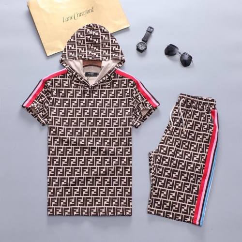 Fendi Tracksuits Short Sleeved For Men #562078 $48.00 USD, Wholesale Replica Fendi Tracksuits