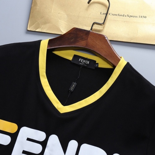 Replica Fendi Tracksuits Short Sleeved For Men #562080 $48.00 USD for Wholesale