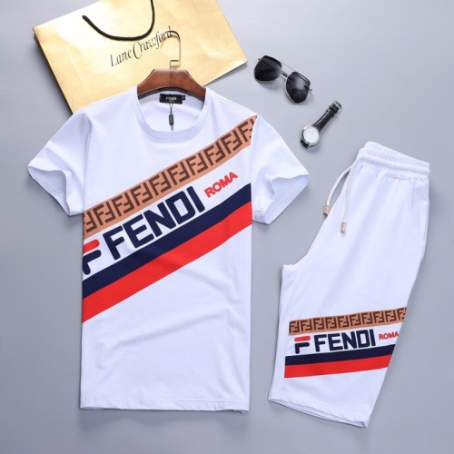 Fendi Tracksuits Short Sleeved For Men #562088 $48.00 USD, Wholesale Replica Fendi Tracksuits