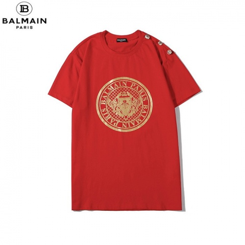 Balmain T-Shirts Short Sleeved For Men #563421 $27.00 USD, Wholesale Replica Balmain T-Shirts