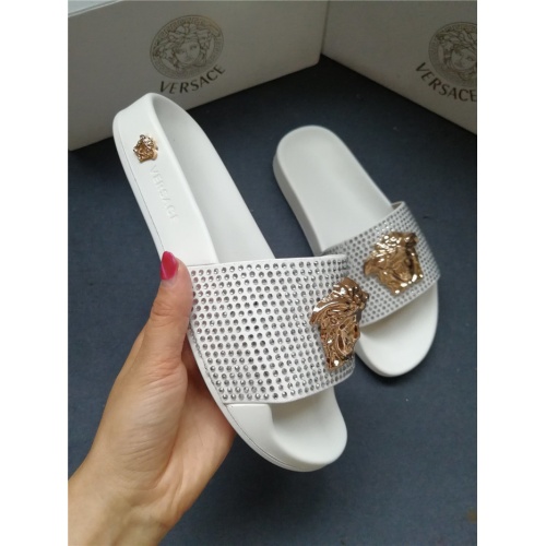 Replica Versace Slippers For Women #563449 $49.00 USD for Wholesale