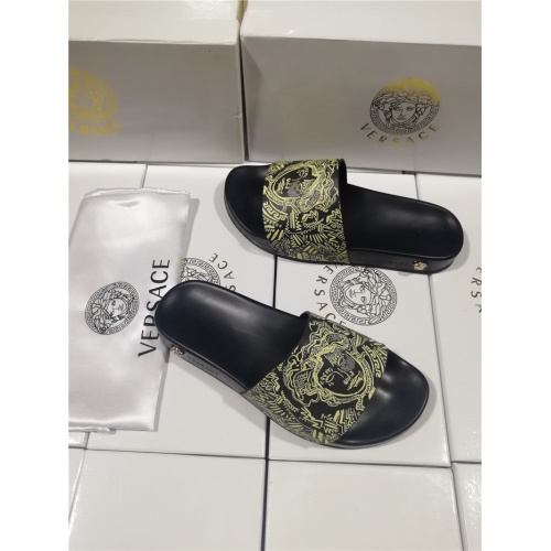 Replica Versace Slippers For Men #563453 $43.00 USD for Wholesale