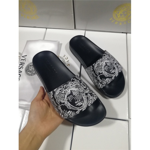 Replica Versace Slippers For Men #563454 $43.00 USD for Wholesale