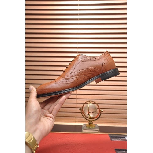 Replica Prada Leather Shoes For Men #752213 $86.00 USD for Wholesale