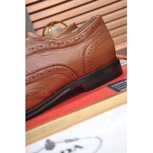 Replica Prada Leather Shoes For Men #752213 $86.00 USD for Wholesale