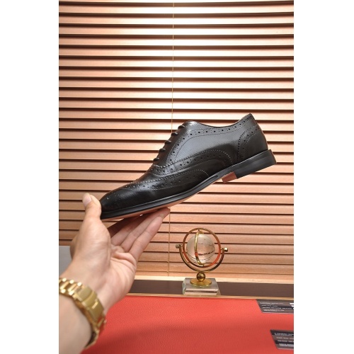 Replica Prada Leather Shoes For Men #752214 $86.00 USD for Wholesale