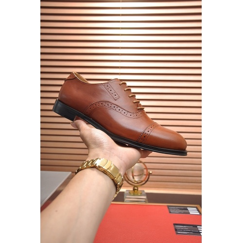 Replica Prada Leather Shoes For Men #752215 $86.00 USD for Wholesale