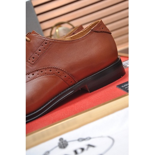Replica Prada Leather Shoes For Men #752215 $86.00 USD for Wholesale