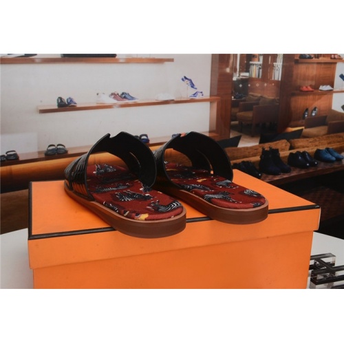 Replica Hermes Slippers For Men #752578 $50.00 USD for Wholesale