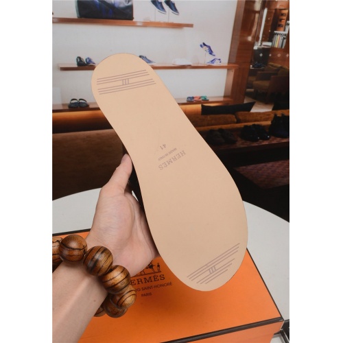 Replica Hermes Slippers For Men #752578 $50.00 USD for Wholesale
