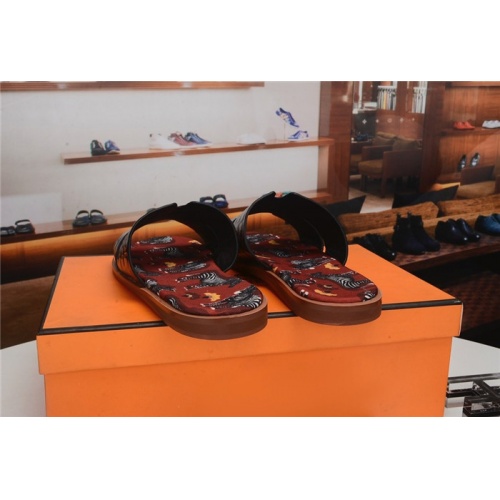 Replica Hermes Slippers For Men #752579 $50.00 USD for Wholesale