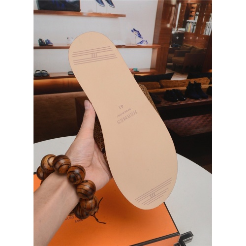 Replica Hermes Slippers For Men #752582 $50.00 USD for Wholesale