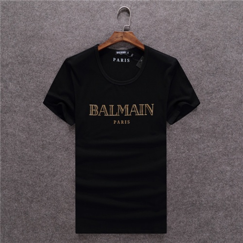 Balmain T-Shirts Short Sleeved For Men #754838 $24.00 USD, Wholesale Replica Balmain T-Shirts