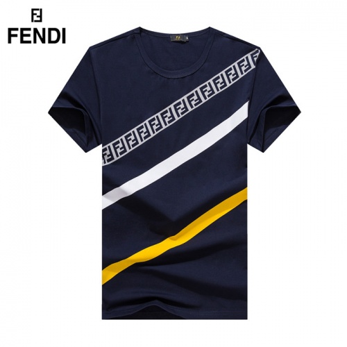 Fendi T-Shirts Short Sleeved For Men #755164 $24.00 USD, Wholesale Replica Fendi T-Shirts