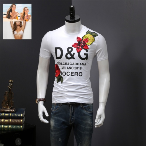 Dolce &amp; Gabbana D&amp;G T-Shirts Short Sleeved For Men #755205 $25.00 USD, Wholesale Replica Dolce &amp; Gabbana D&amp;G T-Shirts