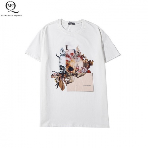 Alexander McQueen T-shirts Short Sleeved For Men #758881 $27.00 USD, Wholesale Replica Alexander McQueen T-shirts