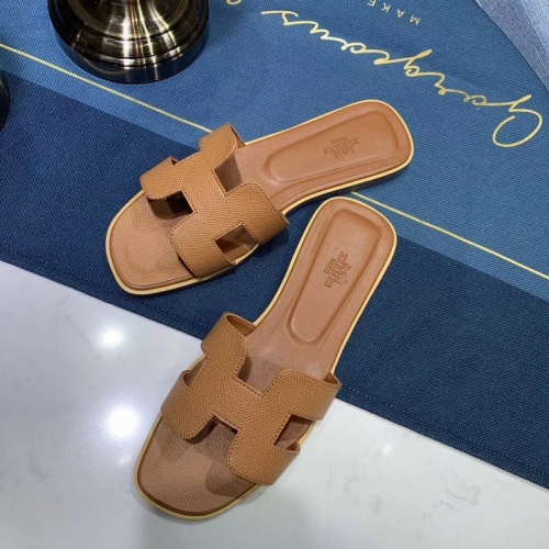 Replica Hermes Slippers For Women #761978 $53.00 USD for Wholesale