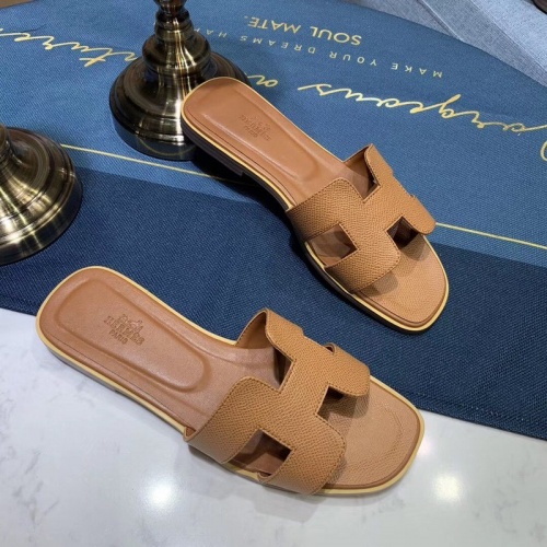 Replica Hermes Slippers For Women #761978 $53.00 USD for Wholesale