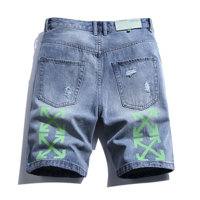 off white jean shorts mens