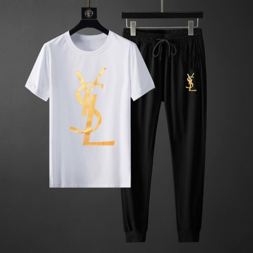 Yves Saint Laurent YSL Tracksuits Short Sleeved For Men #764800 $72.00 USD, Wholesale Replica Yves Saint Laurent YSL Tracksuits