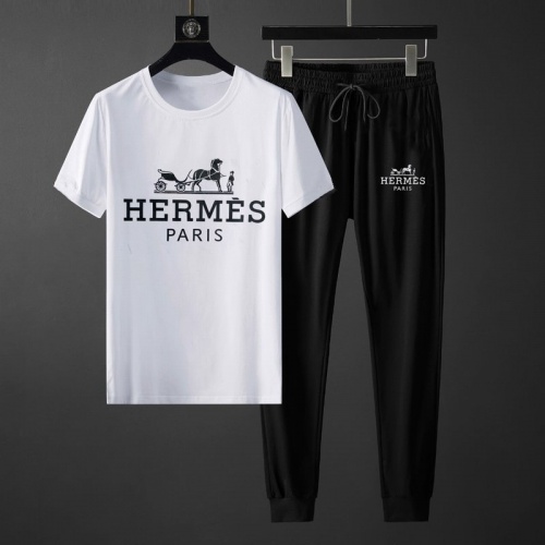 Hermes Tracksuits Short Sleeved For Men #764802 $72.00 USD, Wholesale Replica Hermes Tracksuits