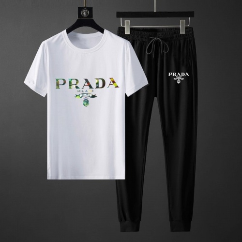 Prada Tracksuits Short Sleeved For Men #764840 $72.00 USD, Wholesale Replica Prada Tracksuits