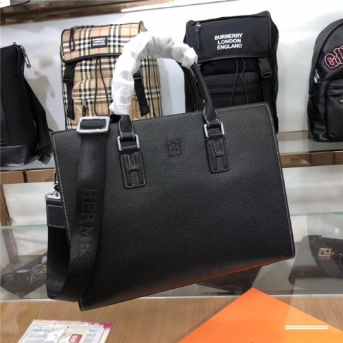 Replica Hermes AAA Man Handbags #765328 $130.00 USD for Wholesale