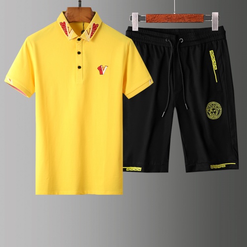 Versace Tracksuits Short Sleeved For Men #765377 $60.00 USD, Wholesale Replica Versace Tracksuits
