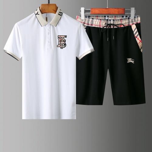 Burberry Tracksuits Short Sleeved For Men #765458 $60.00 USD, Wholesale Replica Burberry Tracksuits