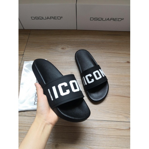 Replica Dsquared Slippers For Men #767449 $42.00 USD for Wholesale
