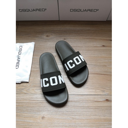 Dsquared Slippers For Men #767462 $42.00 USD, Wholesale Replica Dsquared Slippers