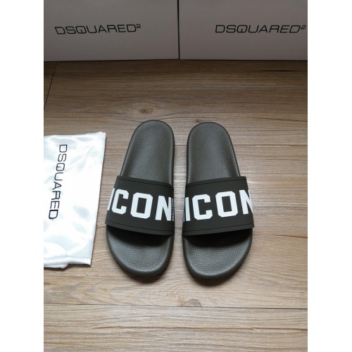 Replica Dsquared Slippers For Men #767462 $42.00 USD for Wholesale