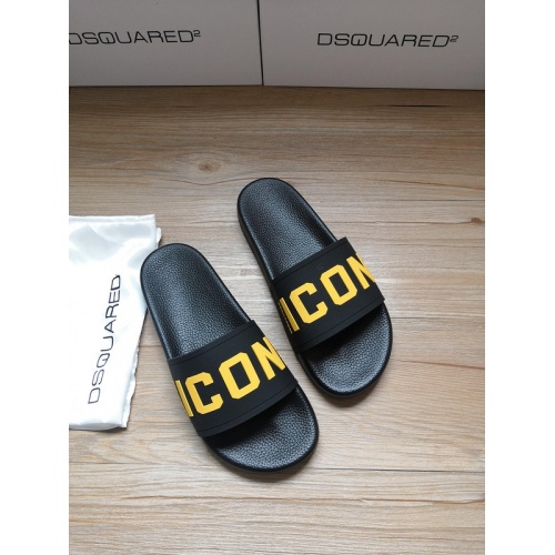 Dsquared Slippers For Men #767465 $42.00 USD, Wholesale Replica Dsquared Slippers